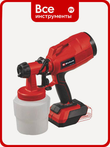 Изображение товара Аккумуляторный краскопульт Einhell TC-SY 18/60 Li, 18 В, 2 сопла, наб д. чистки, без АКК и ЗУ