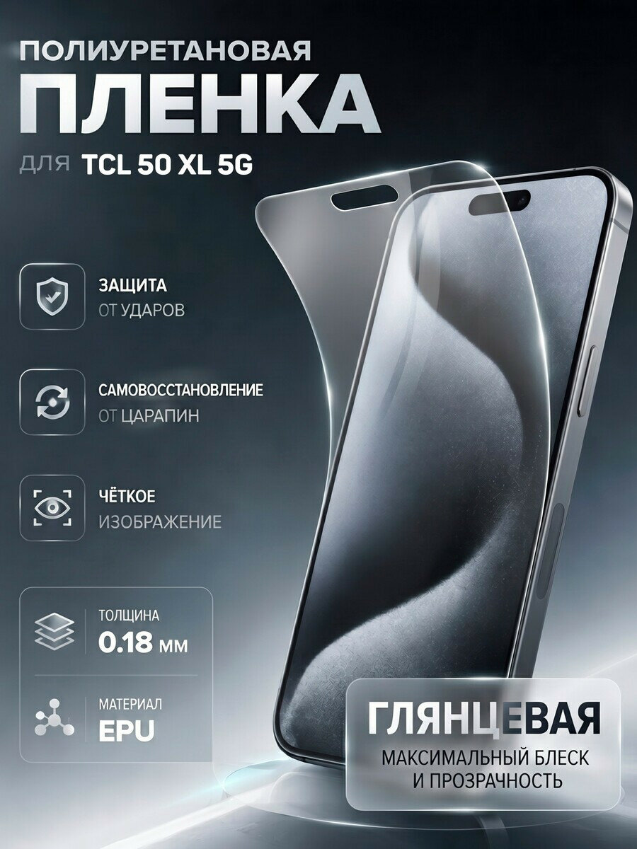Полиуретановая пленка для TCL 50 XL 5G (0.18 мм) антишпион