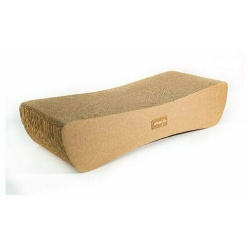 фото Лежанка-когтеточка cat home "strender m", коричневая, 1 ярус, напольная