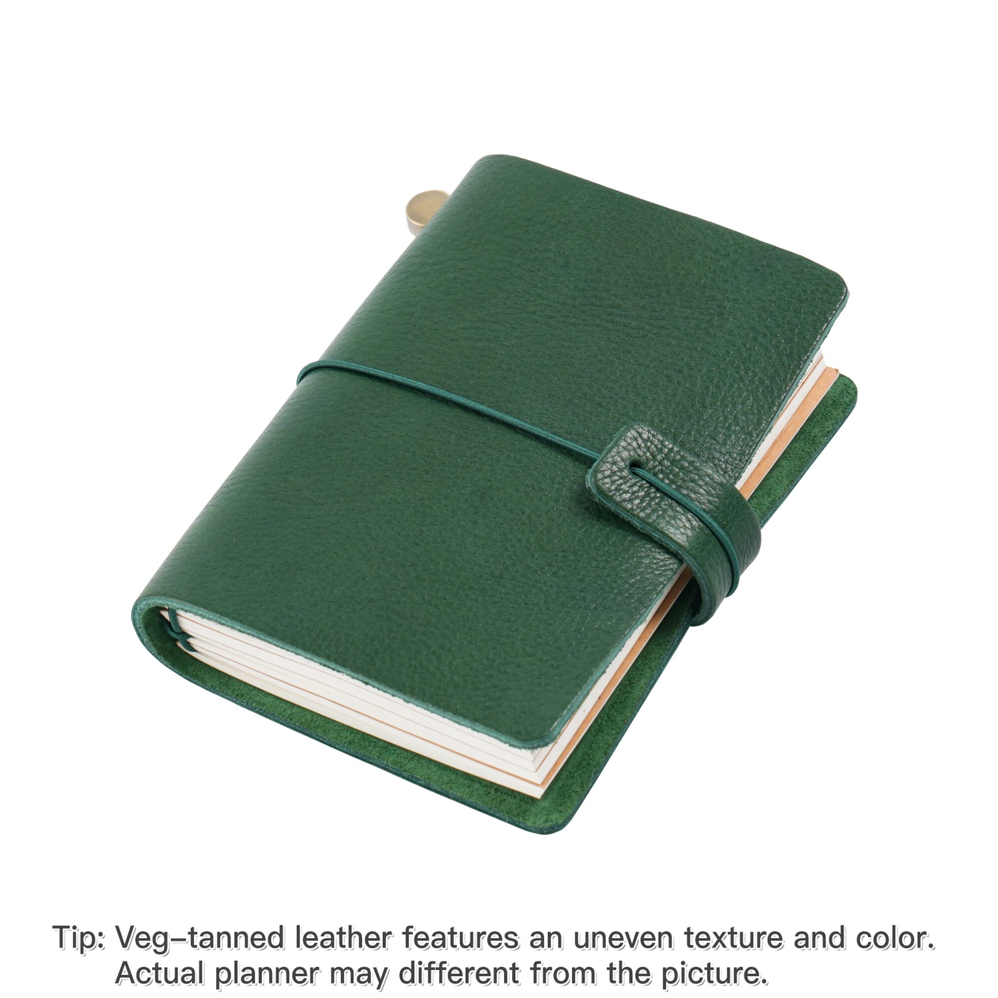 Компактный блокнот из кожи Forest Green
