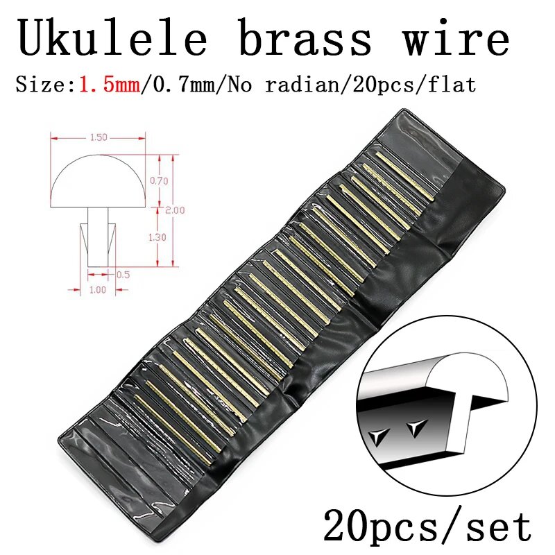 21 шт. лады для укулеле, латунь, мельхиор, никель, серебро UKBrass1.5PING 0.7h