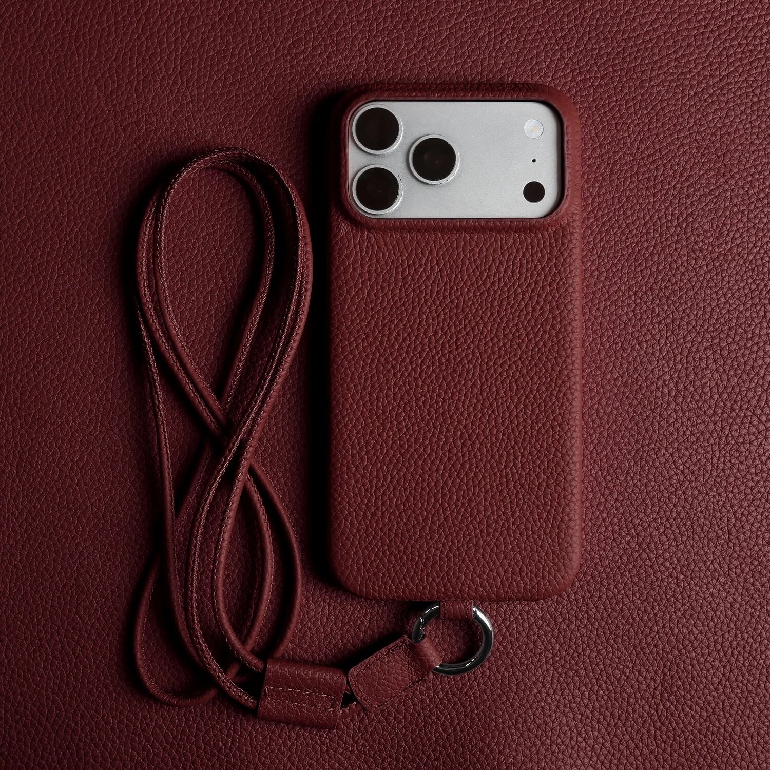 Чехол-кроссбоди для iPhone 17 Pro, saddle red 6212