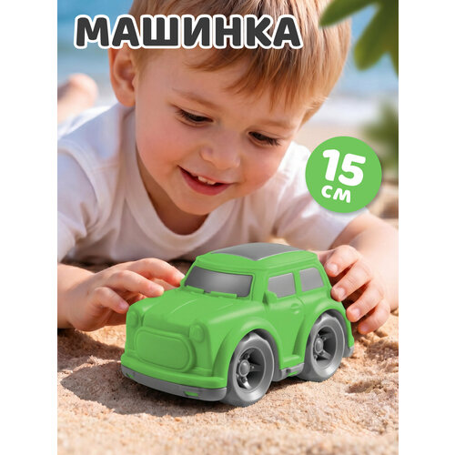фото Машинка детская 15 см для мальчиков/девочек, пластик, зеленый, jb5300997 компания друзей