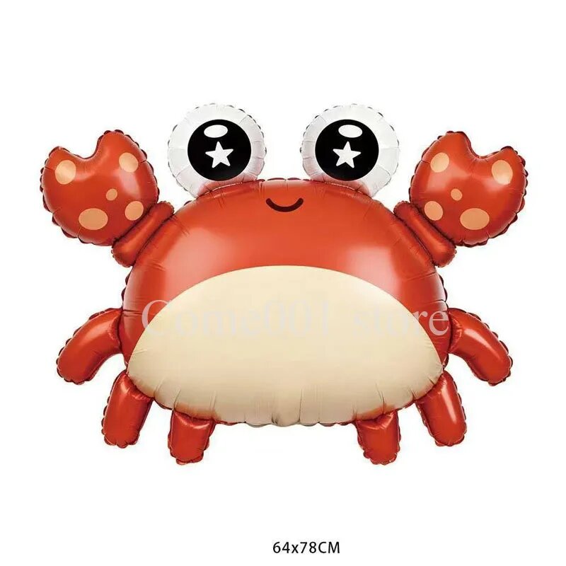Фольгированные шары с морскими животными Красный, Sea Creature1