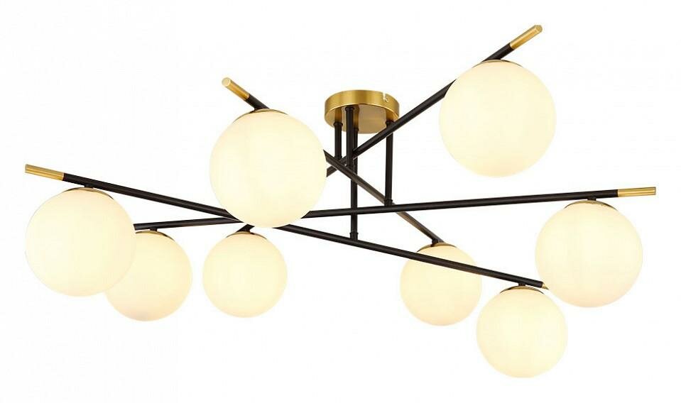 Люстра Arte Lamp Alcor A2224PL-8BK цвет плафона подвески Белый, цвет арматуры Черный