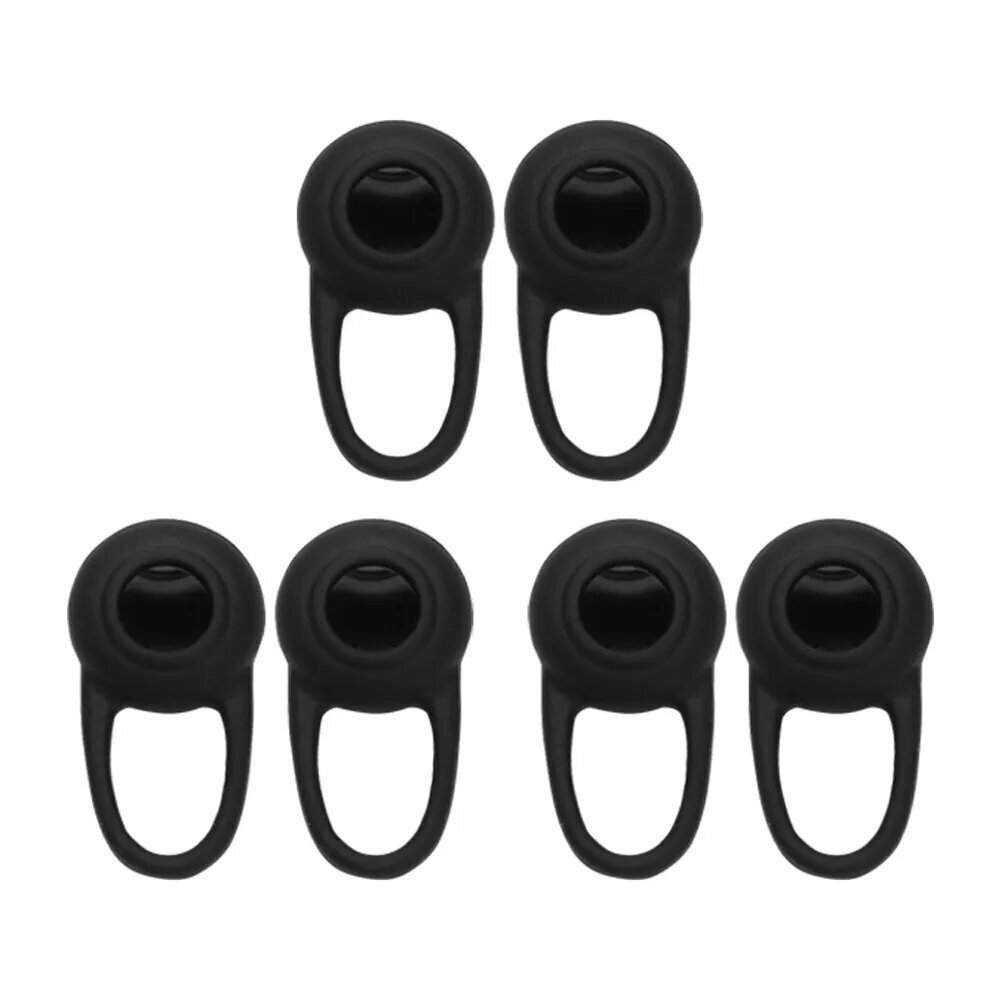 Силиконовые чехлы для Bluetooth-наушников, универсальные, 6 шт, черные