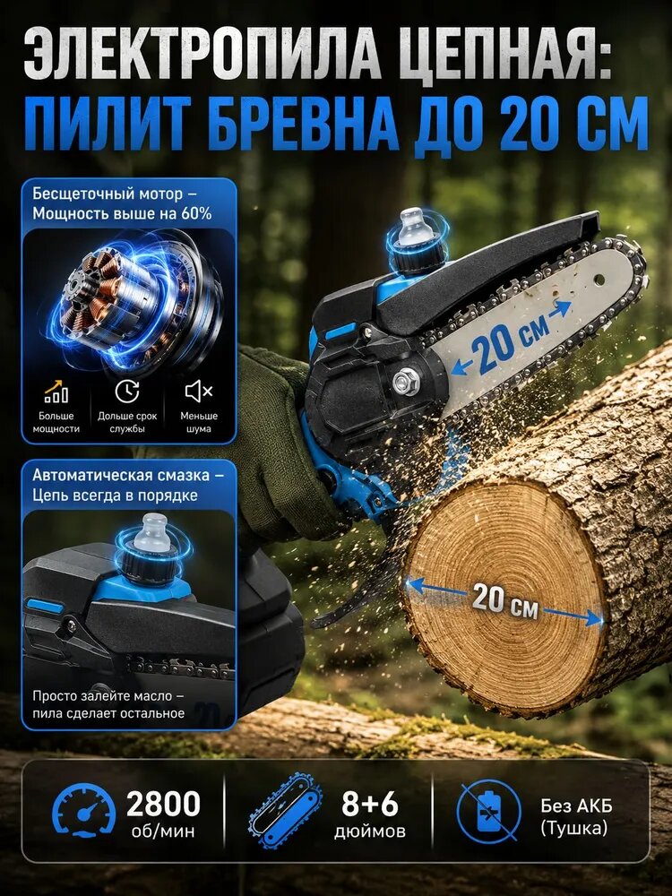 Цепь для пилы 200 мм 1 шт.