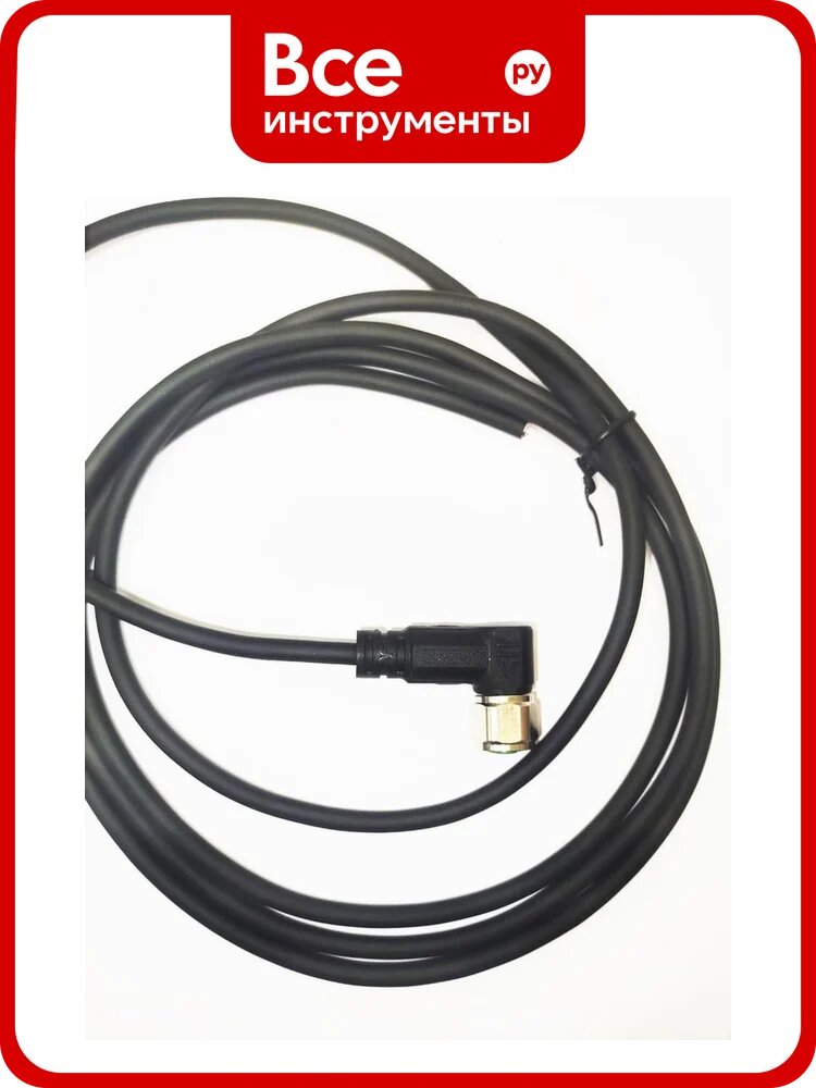 Соединитель кабельный VELLEDQ M8-F03S-2.0PVC/BK, Розетка, Угловой с кабелем, Пластик 3-PINIP67, кабель 2 м, 60 DC, 08-00024689