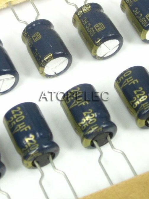 10 шт. 220uF 25V Matsushita FC (M) Аудио электролитический конденсатор аудио конденсатор 220 мкФ 25 В