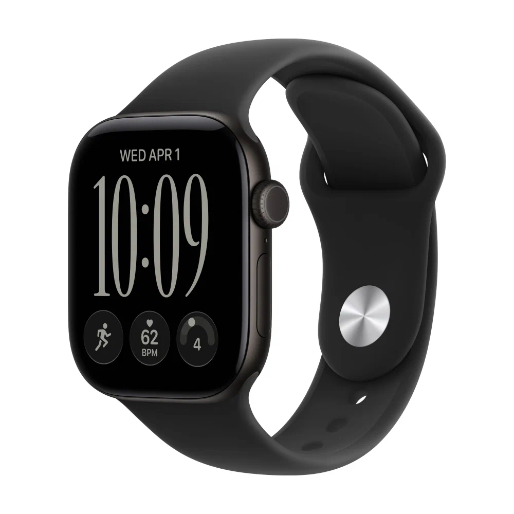 Умные часы Apple Watch Series 12 (GPS) 42 мм Black/Black Sport Band Black S/M