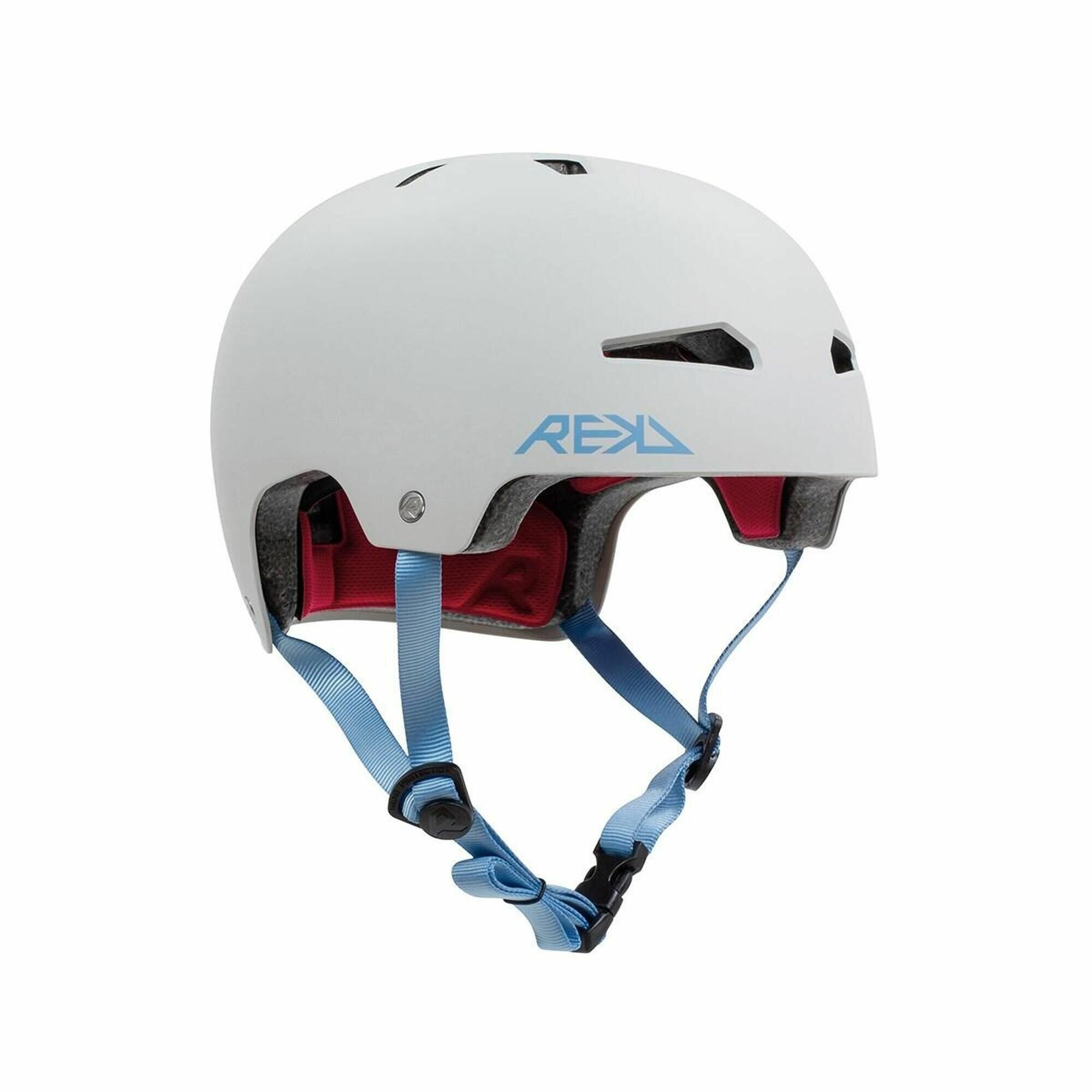 Шлем для BMX, катания на роликах, скейтборде, самокате Rekd Elite 2.0, Decathlon, Цвет: Серый / Синий, Размер: 53-56 см