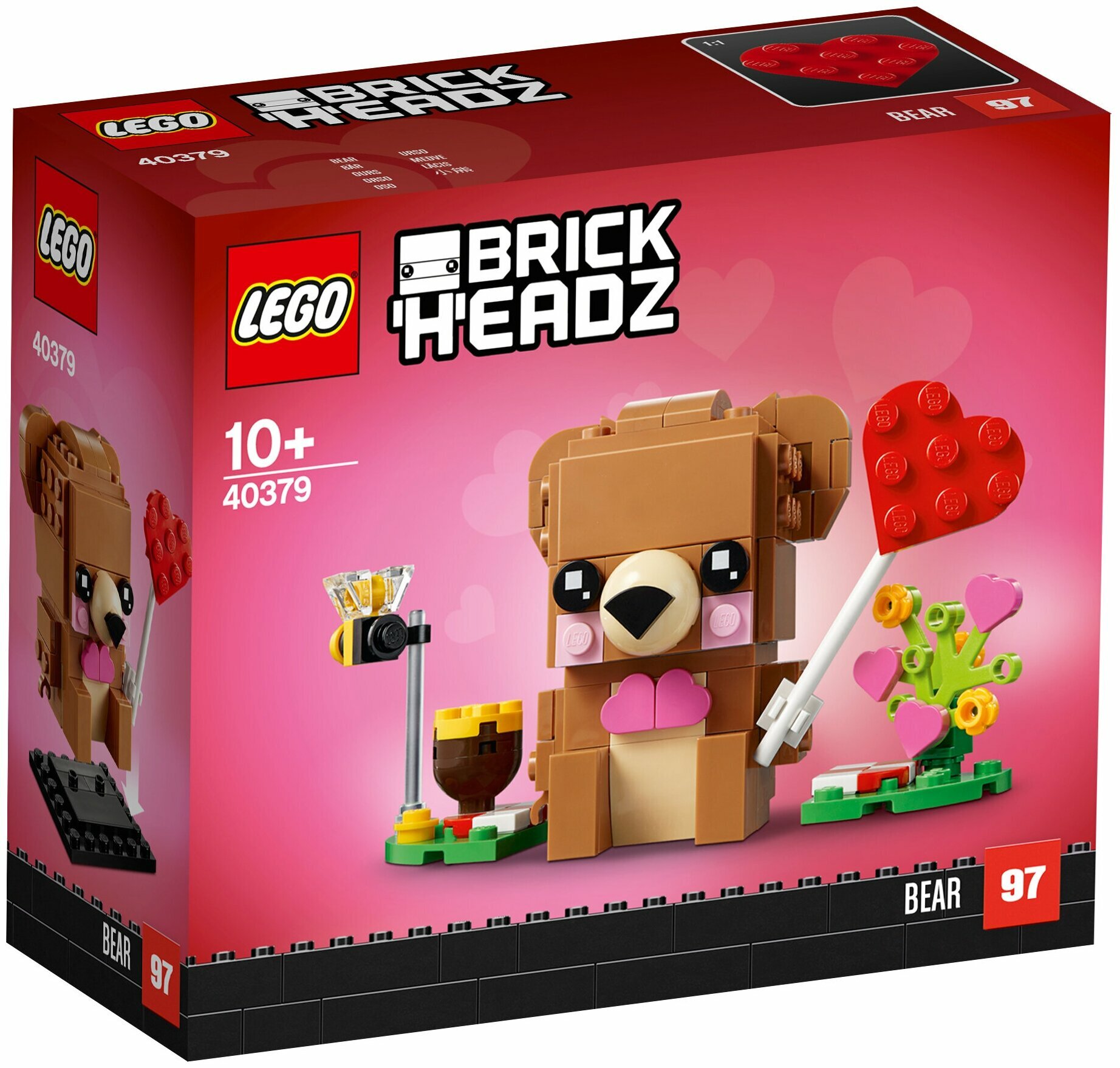 Конструктор LEGO Brickheadz Медведь ко Дню святого Валентина (40379)