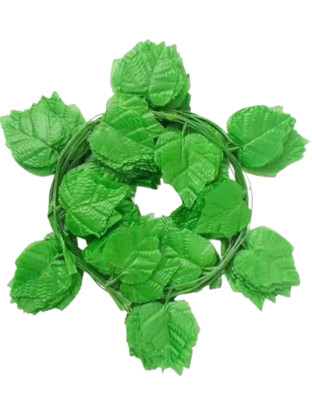 Декоративная лиана искусственный плющ для декора интерьера, зелёные декоративные листья на стену, набор 12 штук