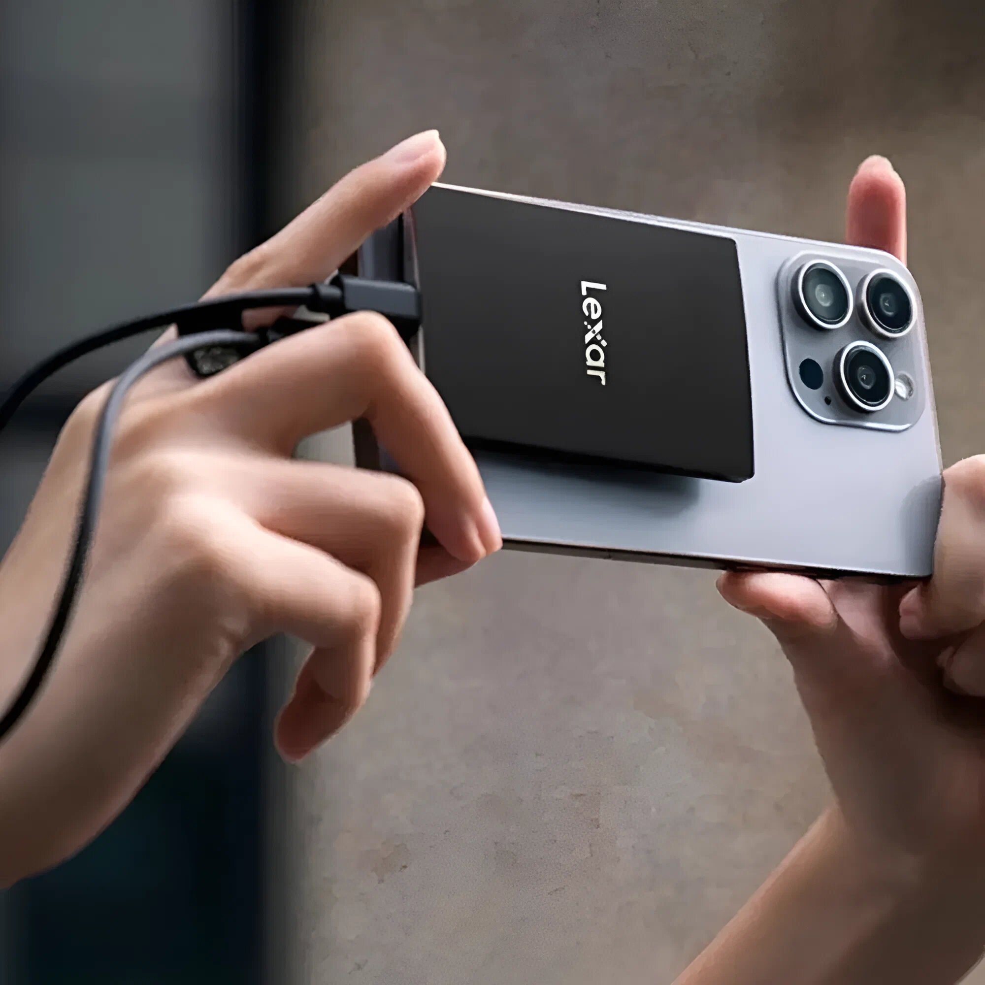 Внешний SSD диск Lexar SL300 1TB / USB 3.2 Gen 2 / USB Type C - USB Type A adapter