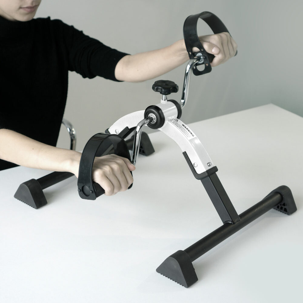 Портативный велотренажер для моторики рук и ног после инсульта Barry 24397/PR (без шагомера)