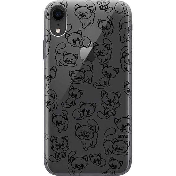Силиконовый чехол на Apple iPhone XR / Эпл Айфон Икс Эр с рисунком "Cute Kitties"