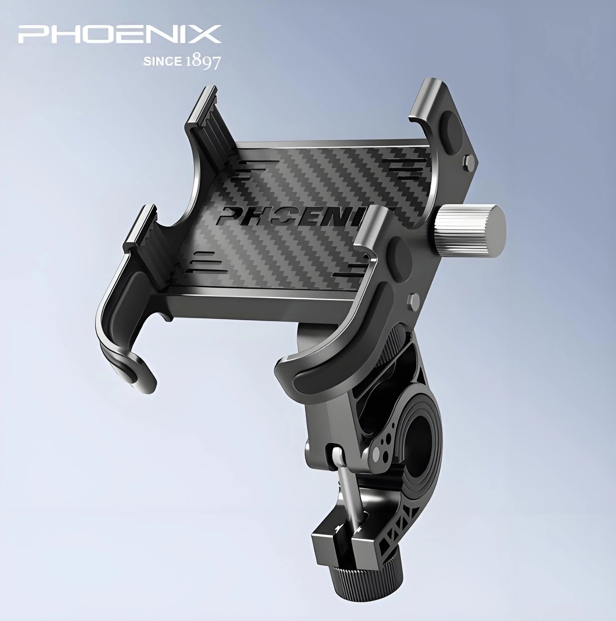 Велосипедное крепление для телефона PHOENIX, black, Mount Type 3