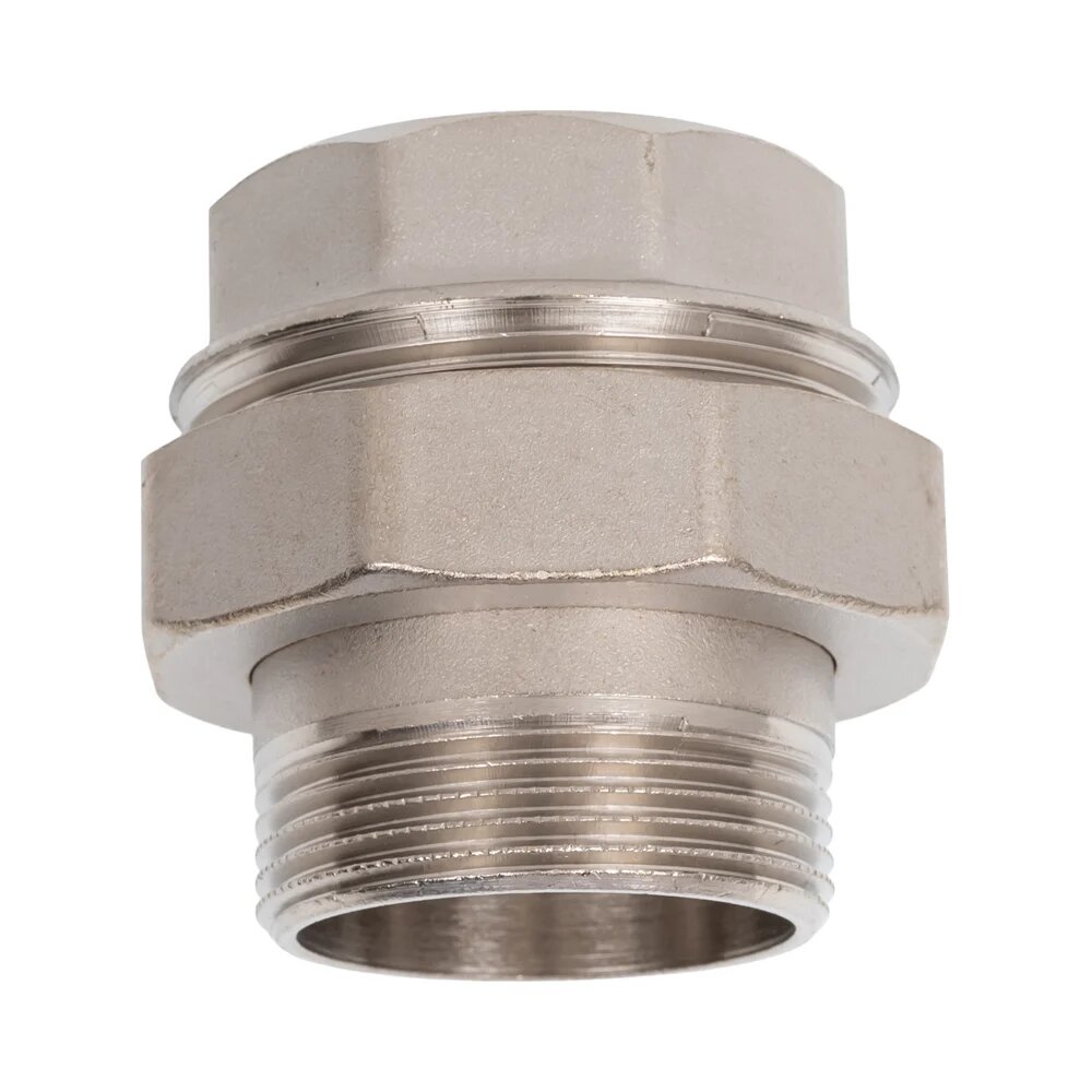 Сгон разъемный LD Pride, американка, DN40, 1 1/2" ВР/НР, латунь никель — фото 1