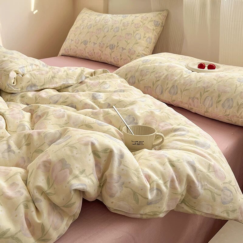Пододеяльник из двухслойной марли класса А, 100% хлопок, 150x200x230 см, для односпальной кровати в общежитии, комплект
