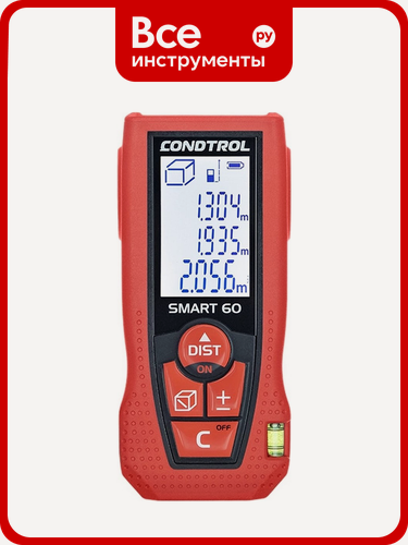 Изображение товара Лазерный дальномер CONDTROL Smart 60 1-4-098 ударопрочный корпус, функция Пифагора, встроенная память
