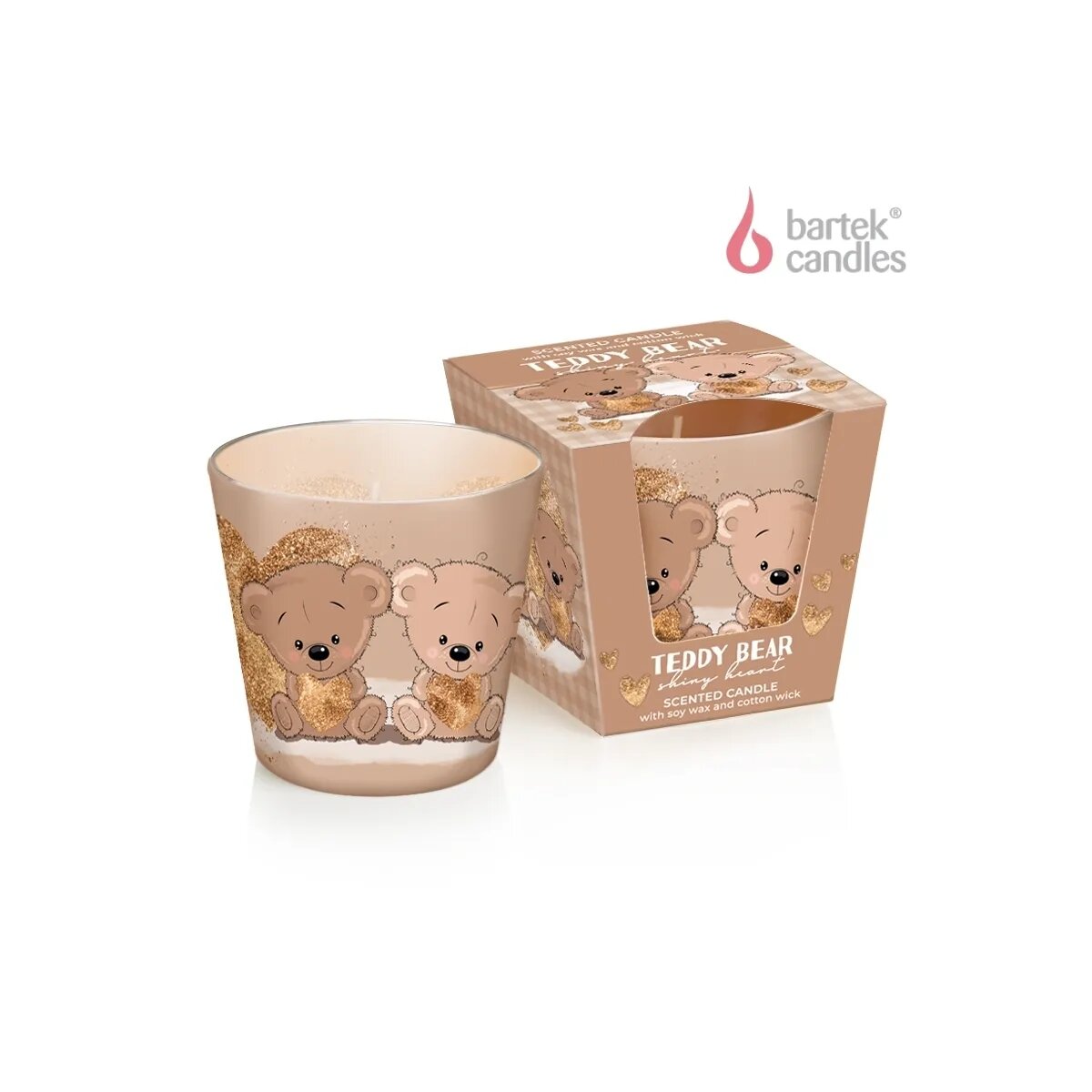 BARTEK Арома-свеча "Teddy Bear Shiny Heart" 115g