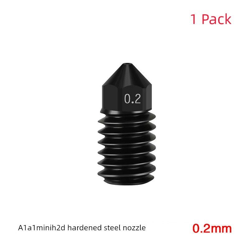 Сопло из закаленной стали 0.2мм 1шт для Bambu Lab A1 A1mini 3D принтер хотенд запчасть для печати