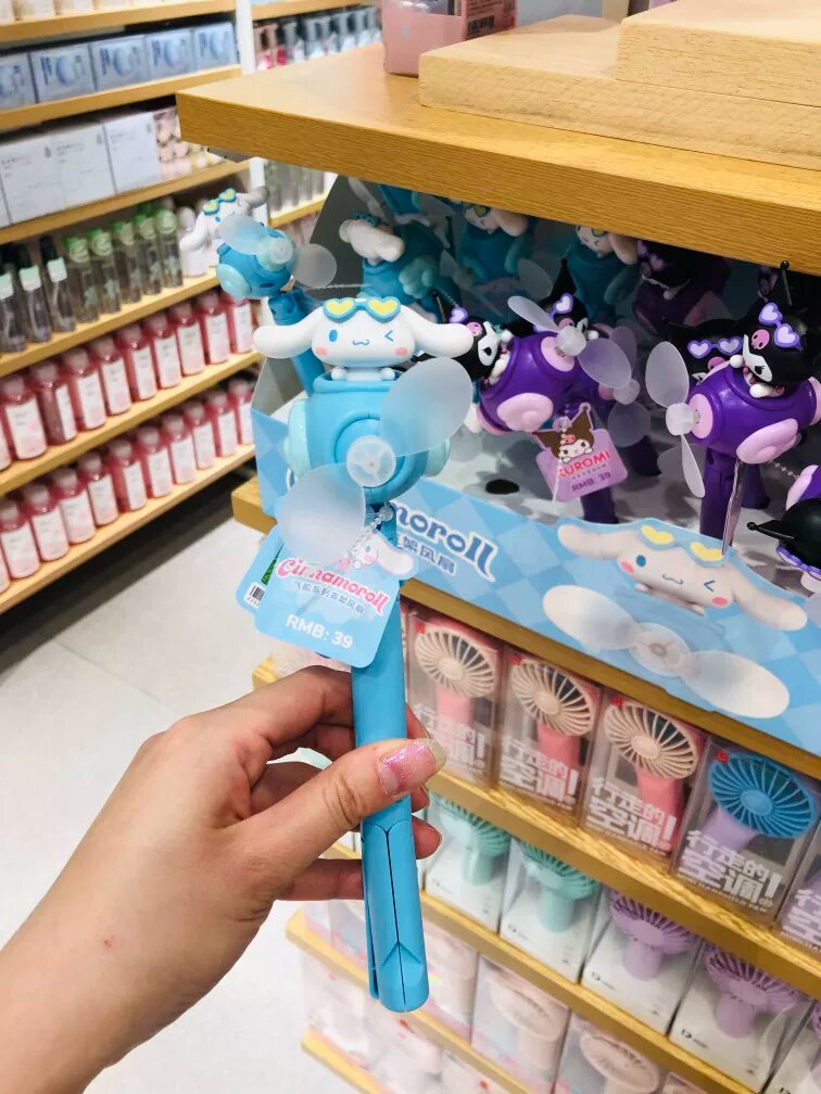 Miniso Alishhangyodon портативный маленький вентилятор мобильный портативный летний крутой собака Куроми Пача