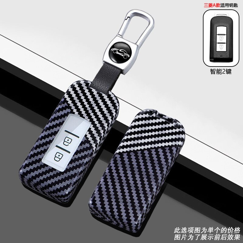 Ключевой чехол для Mitsubishi Outlander ASX Eclipse Cross Lancer Pajero Зажим черный 2 кнопки