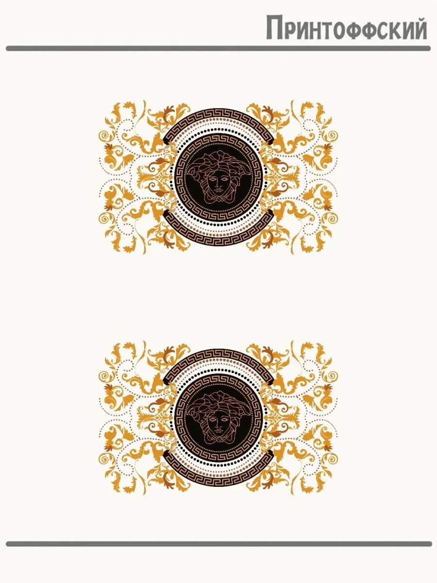 2-е (Две) Термонаклейки versace версаче