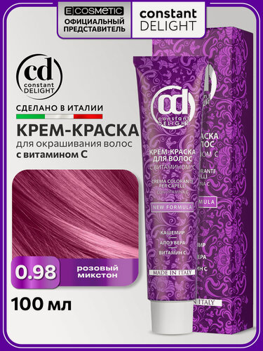 Изображение товара Краска для окрашивания волос CONSTANT DELIGHT с витамином C 0/98 розовый микстон с витамином С 100 мл
