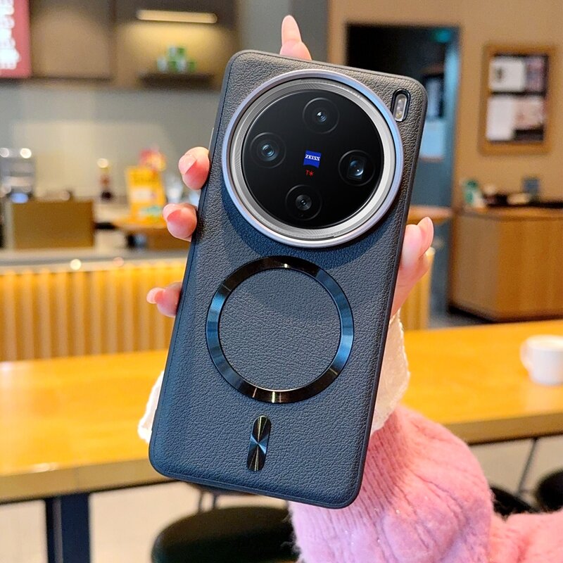 Чехол Для Vivo X200 Pro mini/Виво X200 Про mini, soft touch, чехол-кардиомонитор, искусственная кожа, поликарбонат (PC), защита камеры, ударопрочный, усиленные углы, Vivo, Vivo X200 Pro mini, black,