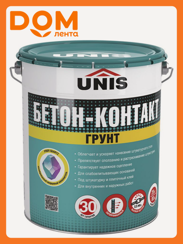 Изображение товара Грунтовка UNIS Profi, морозостойкая, для наружных и внутренних работ, 20л