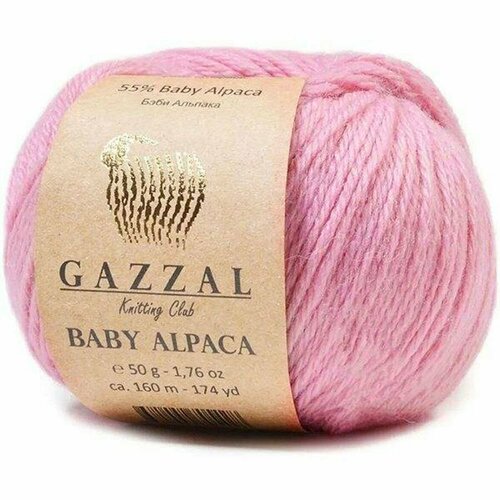 фото Пряжа gazzal baby alpaca 46007 розовый (5 мотков)