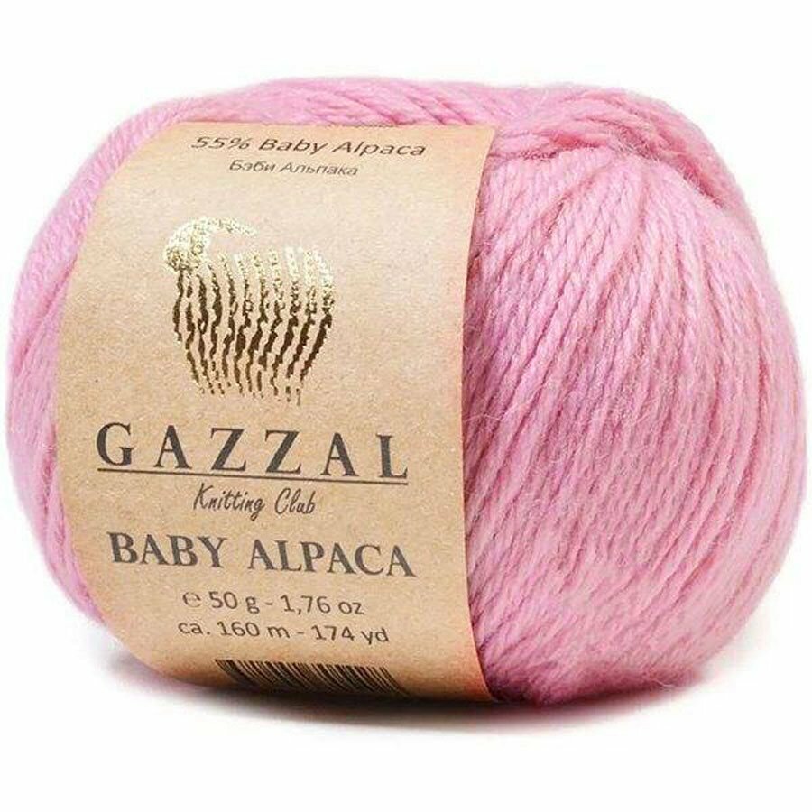 Пряжа Gazzal BABY ALPACA 46007 розовый (5 мотков)