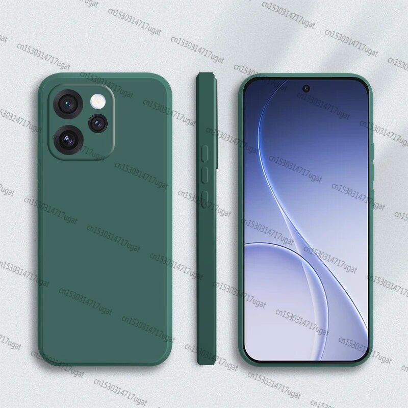 Для Oppo Reno 15 Pro Mini Чехол Reno 15 Pro Mini Оригинальный жидкий BlackGreen, For Reno 15 Pro Max