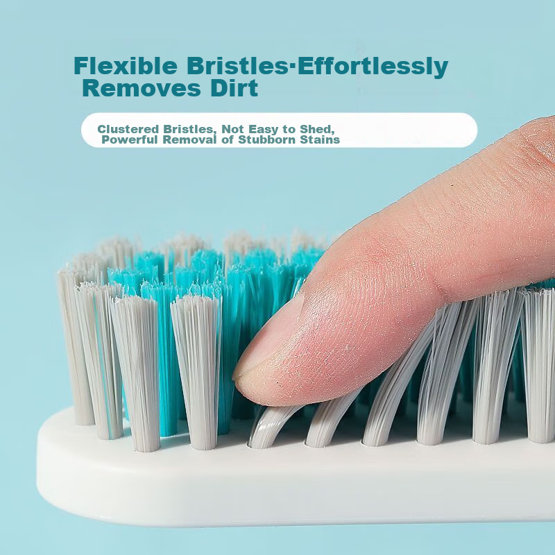 Camellia Large Laundry Brush Set [2 Pieces Total], Multi-Functional Shoe Cleaning Tool for Home Use, Soft Bristles Gentle on Shoes