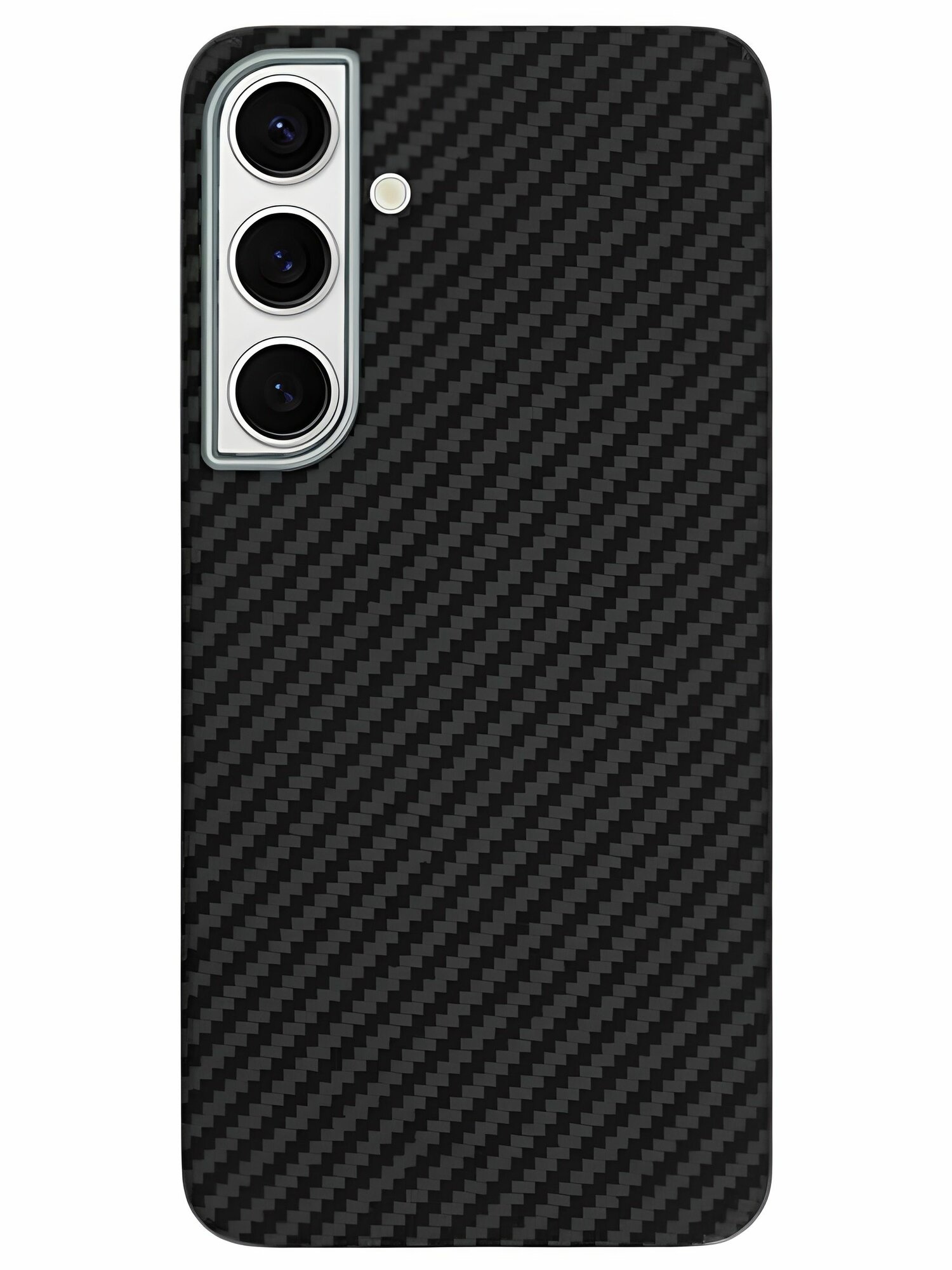 Чехол на Samsung Galaxy S24 Plus, кевлар (арамид) сверхпрочный, черный