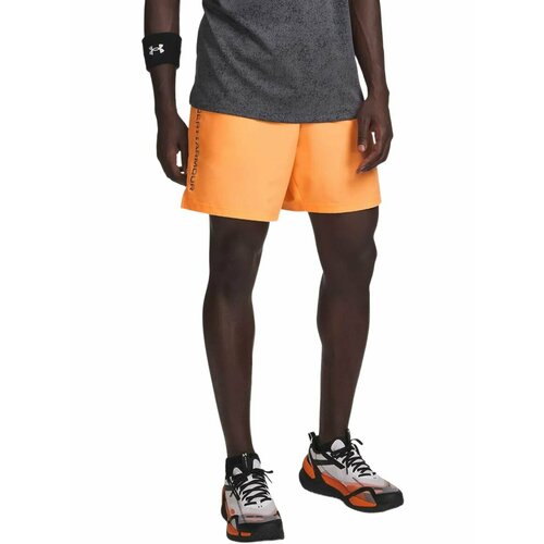фото Шорты спортивные under armour ua woven wdmk shorts, размер xl, оранжевый