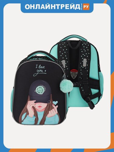 Изображение товара Рюкзак школьный Devente 7033613 Choice Lite K-Pop Heartbeat в комплекте с брелоком