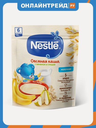 Изображение товара Каша молочная Nestle (Нестле) овсяная с грушей и бананом с 6 мес 200 г