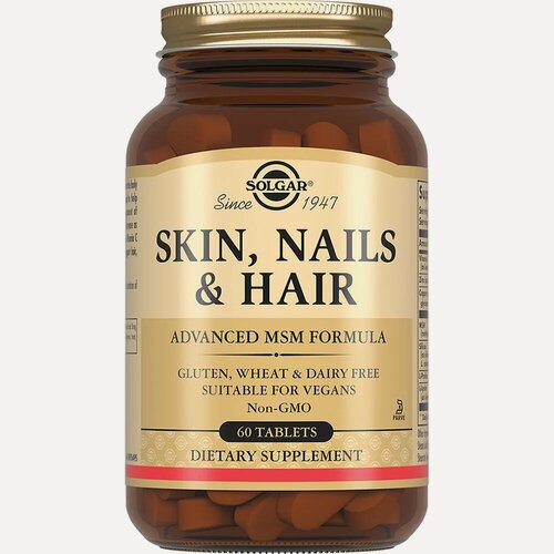 Изображение товара БАД Solgar Таблетки "Кожа, Ногти и Волосы", 60 шт. Skin, Nails, and Hair