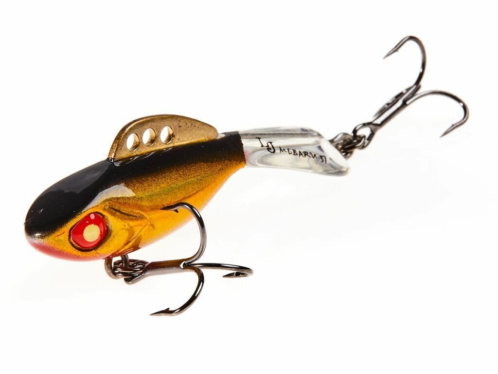 Балансир Lucky John Mebaru 57 Pro Series (57мм, 12.5гр)/ для зимней рыбалки, глухозимья / уловистая рыболовная приманка виб Лаки Джон, ловля хищника: щуки, судака, окуня, оснащен тройником