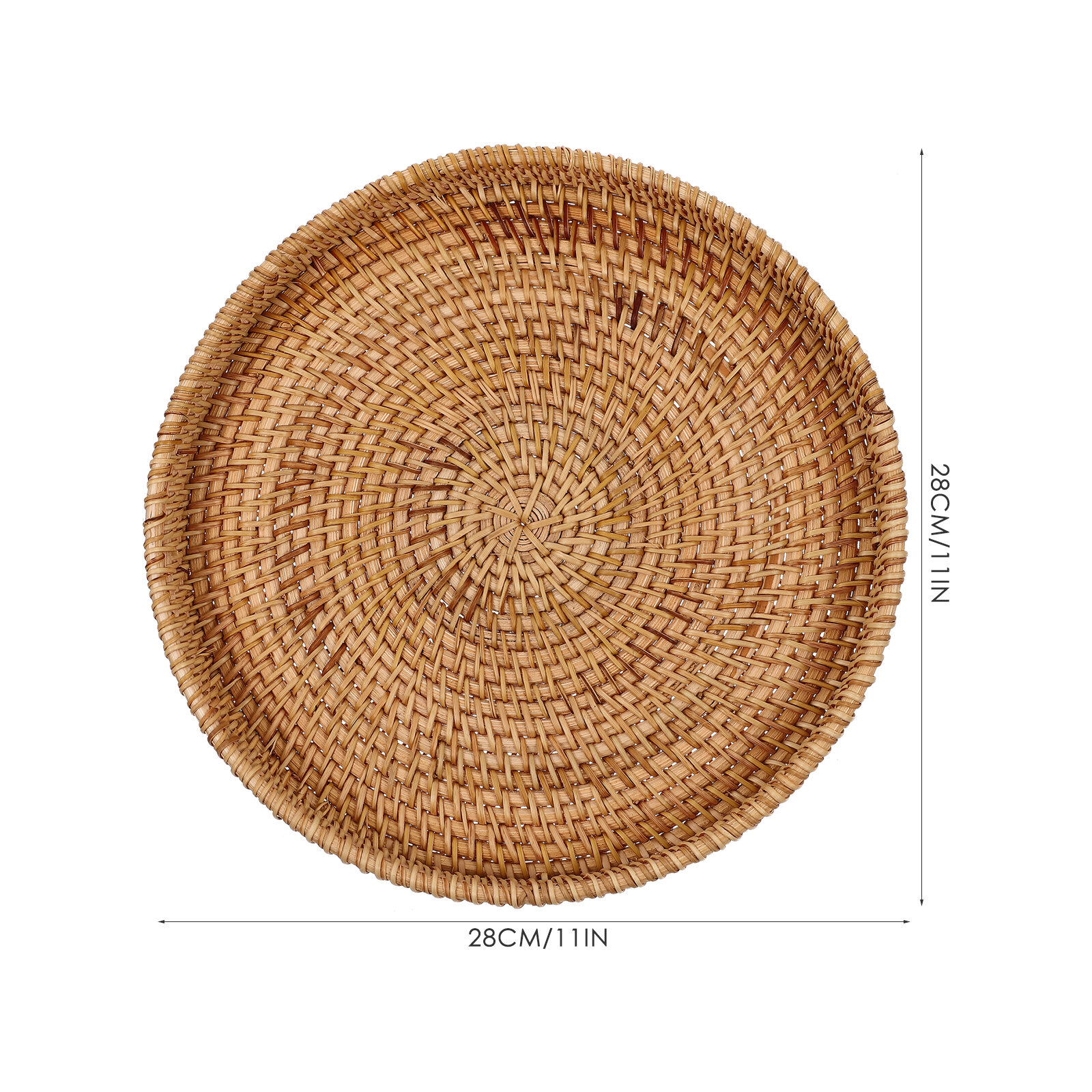 Подставки Для Пирожных Из Ротанга Для Хранения Еды 28.00X28.00X3.00Cm
