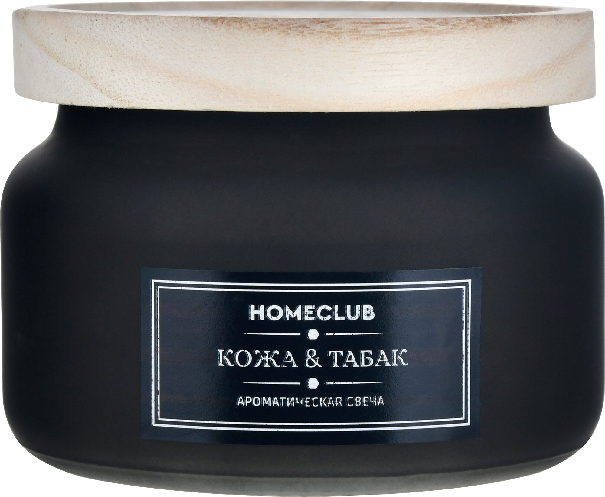 Свеча HOMECLUB Natural Schorl в банке 10х7,6см, стекло, бамбук, Арт. OC46