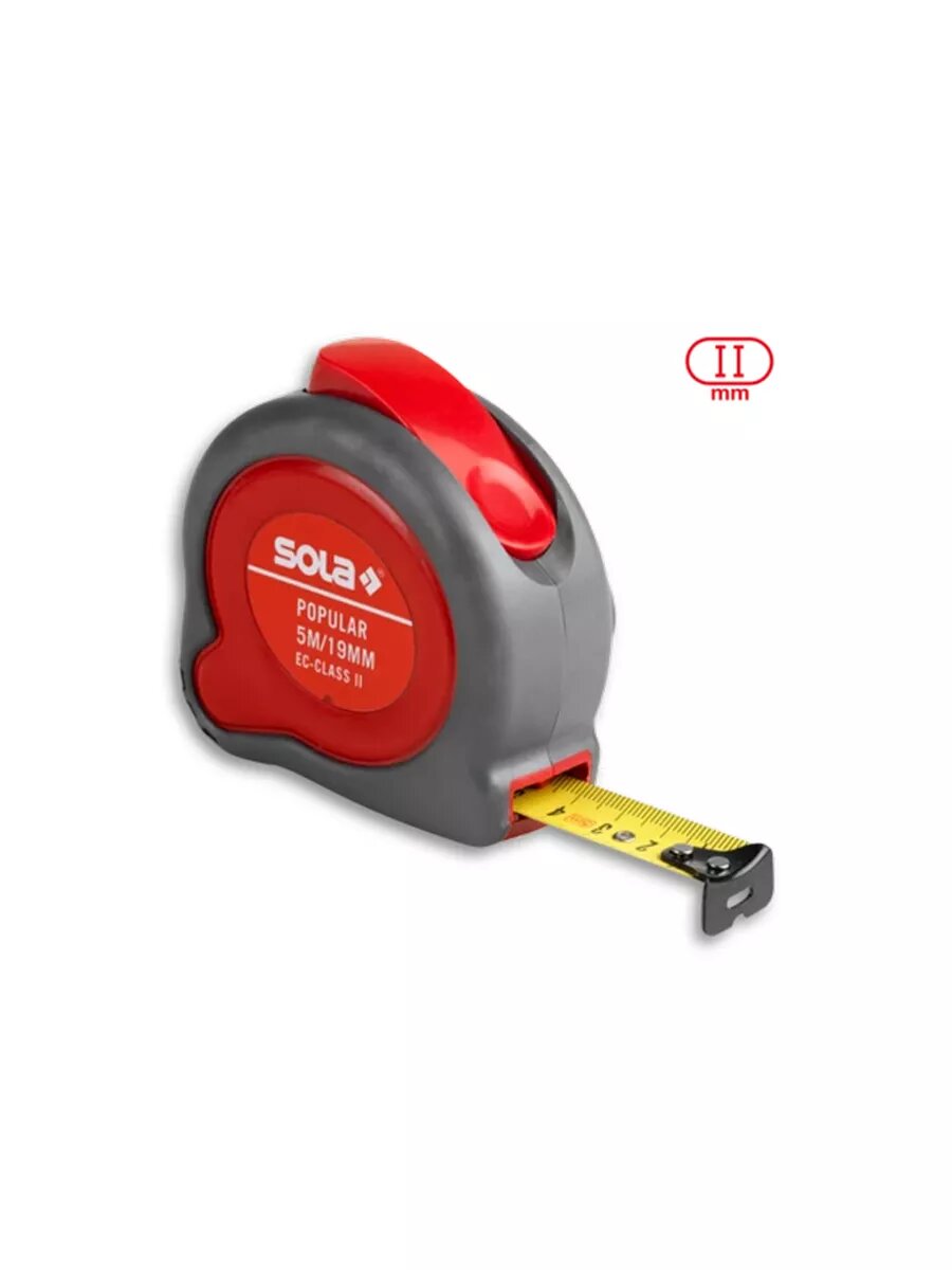 SOLA Рулетка Popular PP 3 м, 13 мм, II класс точности 50024201