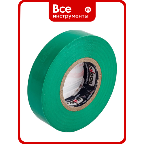 фото Изолента пвх unibob 15 мм х 20 м, зеленая 211762