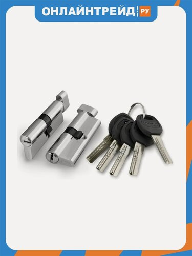Изображение товара Цилиндровый механизм Punto (A202) A2002Knob120(55+10+55) с вертушкой SN никель