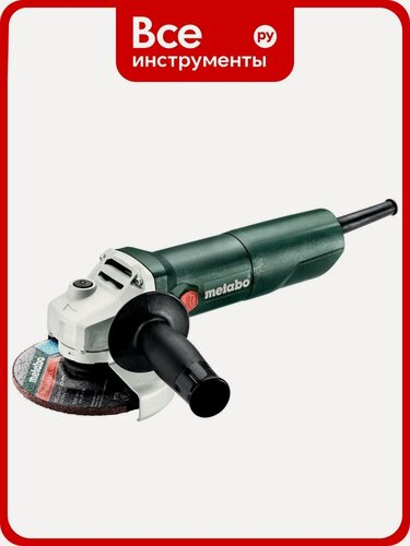 Изображение товара Угловая шлифмашина Metabo W 650-125: мощный 650 Вт инструмент для бетона с 11000 об/мин, 125 мм диском, легким управлени