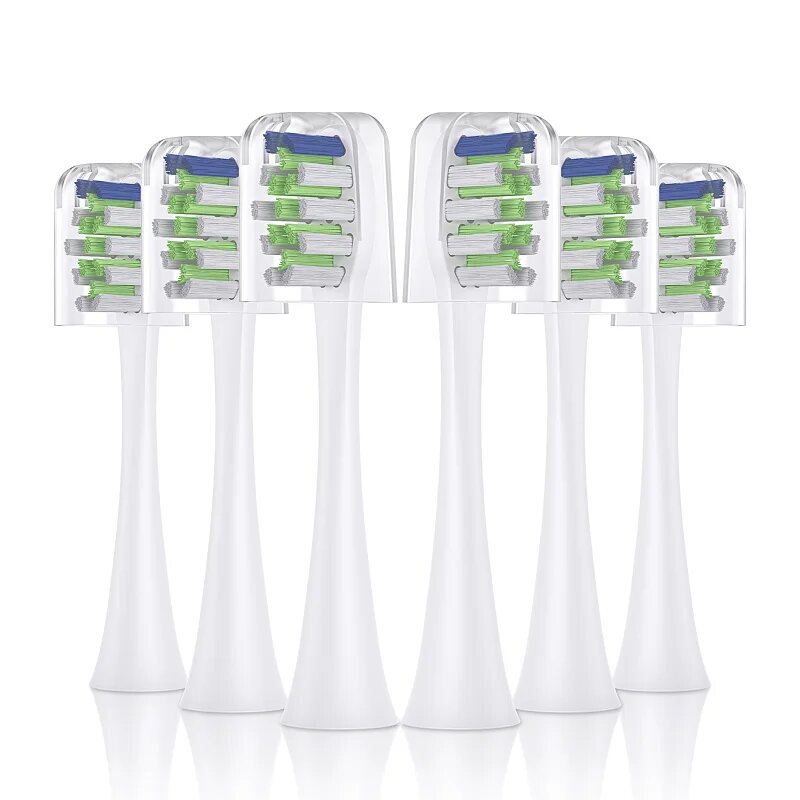 Насадки для зубных щеток Sarmocare S100 S700 S710, мягкие, 6 шт. 6pcs white
