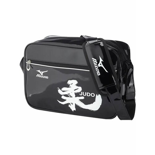 фото Сумка спортивная mizuno, 9 л, 24х14х36 см, черный, белый